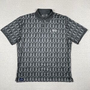 Section 119 The Beatles Polo Shirt Mens XXL Grey Abbey Road Silhouette Golf Top